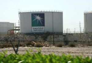 Oil tanks seen at the Saudi Aramco headquarters during a media tour at Damam city November 11, 2007.    REUTERS/ Ali Jarekji/File Photo